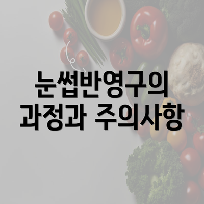 눈썹반영구의 과정과 주의사항