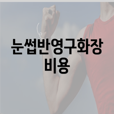 눈썹반영구화장 비용