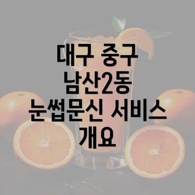 대구 중구 남산2동 눈썹문신 서비스 개요