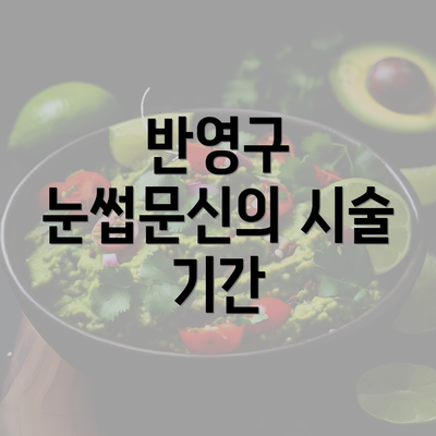 반영구 눈썹문신의 시술 기간