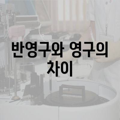 반영구와 영구의 차이