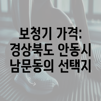 보청기 가격: 경상북도 안동시 남문동의 선택지