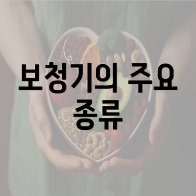 보청기의 주요 종류
