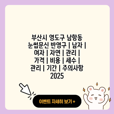 부산시 영도구 남항동 눈썹문신 반영구 남자 여자 자연 관리 가격 비용 세수 관리 기간 주의사항 2025 resized