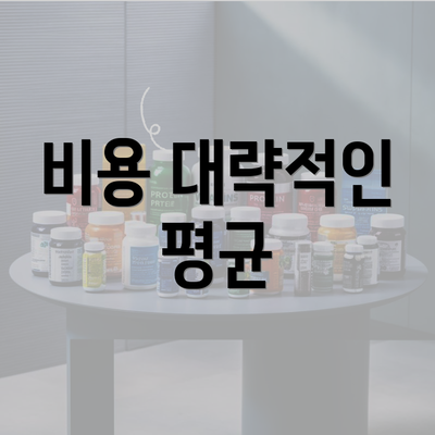 비용 대략적인 평균