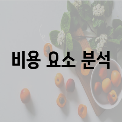 비용 요소 분석