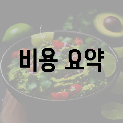 비용 요약