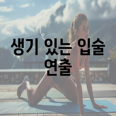 생기 있는 입술 연출