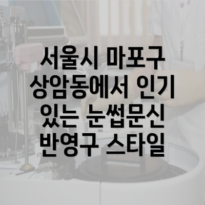 서울시 마포구 상암동에서 인기 있는 눈썹문신 반영구 스타일