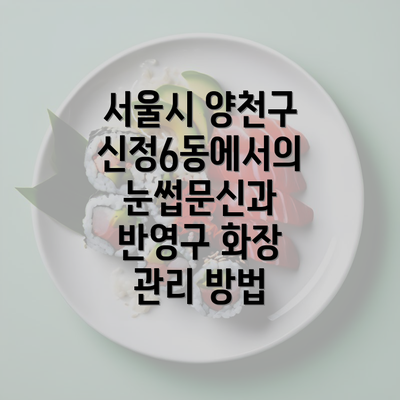 서울시 양천구 신정6동에서의 눈썹문신과 반영구 화장 관리 방법
