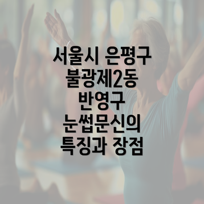 서울시 은평구 불광제2동 반영구 눈썹문신의 특징과 장점