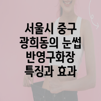 서울시 중구 광희동의 눈썹 반영구화장 특징과 효과