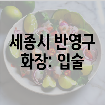 세종시 반영구 화장: 입술