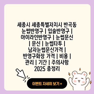 세종시 세종특별자치시 반곡동 눈썹반영구 입술반영구 아이라인반영구 눈썹문신 문신 눈썹타투 남자눈썹문신가격 반영구화장 가격 비용 관리 기간 주의사항 2025 총정리 resized