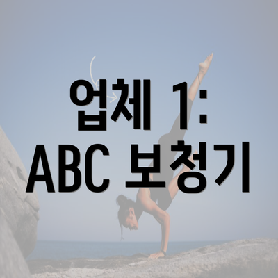 업체 1: ABC 보청기