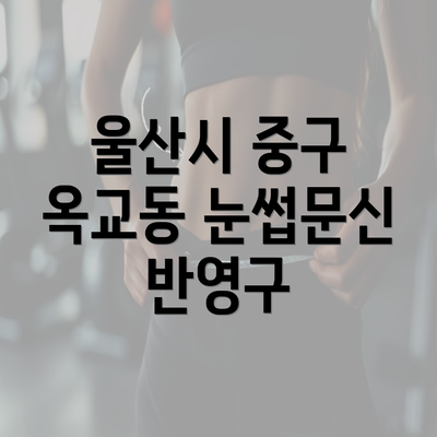 울산시 중구 옥교동 눈썹문신 반영구