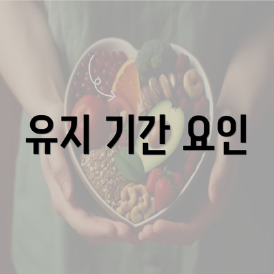 유지 기간 요인