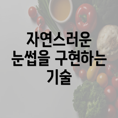 자연스러운 눈썹을 구현하는 기술
