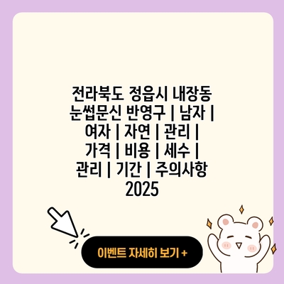 전라북도 정읍시 내장동 눈썹문신 반영구 남자 여자 자연 관리 가격 비용 세수 관리 기간 주의사항 2025 resized