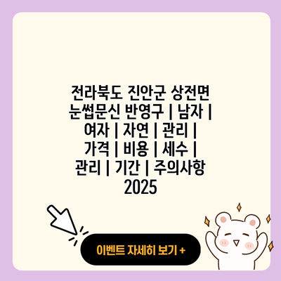 전라북도 진안군 상전면 눈썹문신 반영구 남자 여자 자연 관리 가격 비용 세수 관리 기간 주의사항 2025 resized