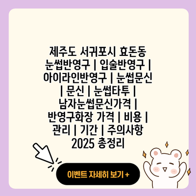 제주도 서귀포시 효돈동 눈썹반영구 입술반영구 아이라인반영구 눈썹문신 문신 눈썹타투 남자눈썹문신가격 반영구화장 가격 비용 관리 기간 주의사항 2025 총정리 resized
