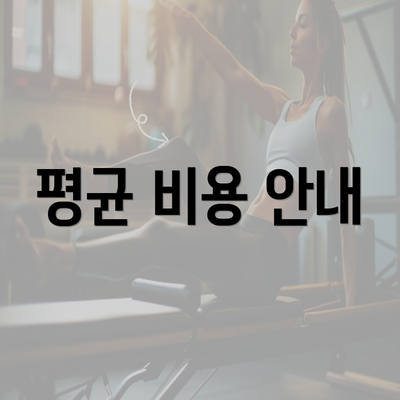 평균 비용 안내