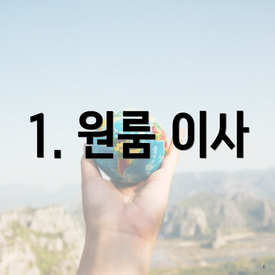 1. 원룸 이사