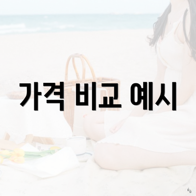 가격 비교 예시