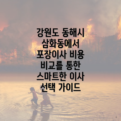 강원도 동해시 삼화동에서 포장이사 비용 비교를 통한 스마트한 이사 선택 가이드