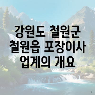 강원도 철원군 철원읍 포장이사 업계의 개요