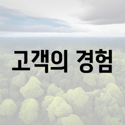 고객의 경험