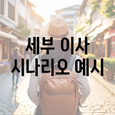 세부 이사 시나리오 예시