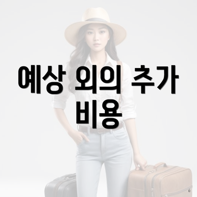 예상 외의 추가 비용