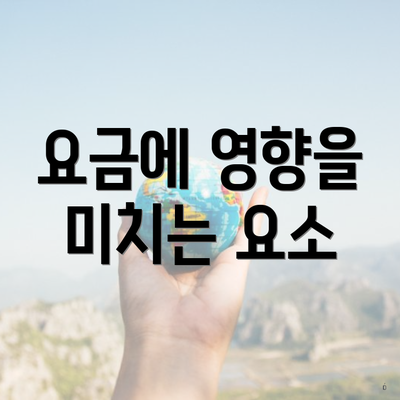 요금에 영향을 미치는 요소