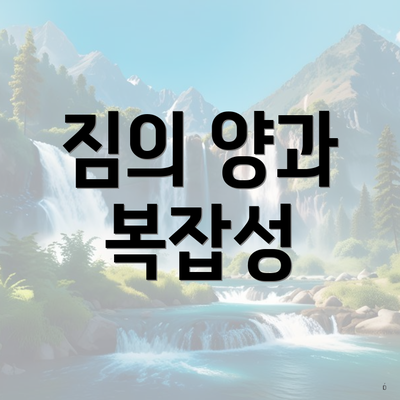 짐의 양과 복잡성