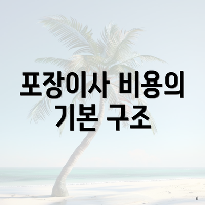 포장이사 비용의 기본 구조