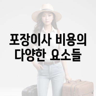 포장이사 비용의 다양한 요소들