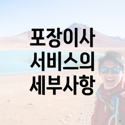 포장이사 서비스의 세부사항