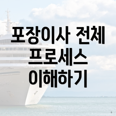 포장이사 전체 프로세스 이해하기