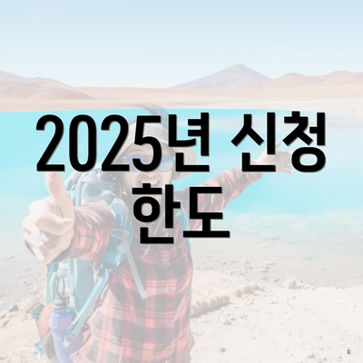 2025년 신청 한도