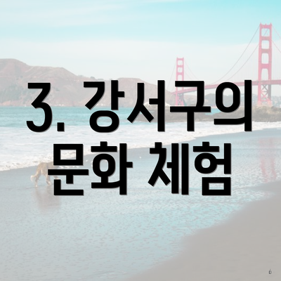 3. 강서구의 문화 체험