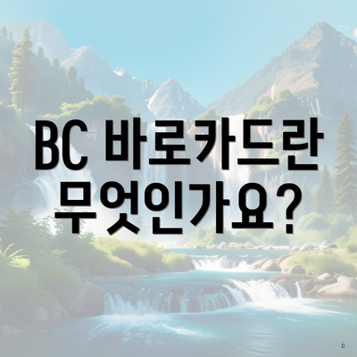BC 바로카드란 무엇인가요?