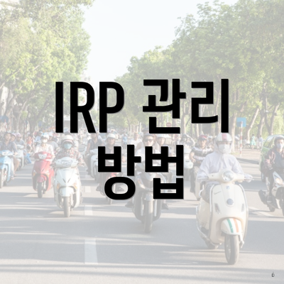 IRP 관리 방법
