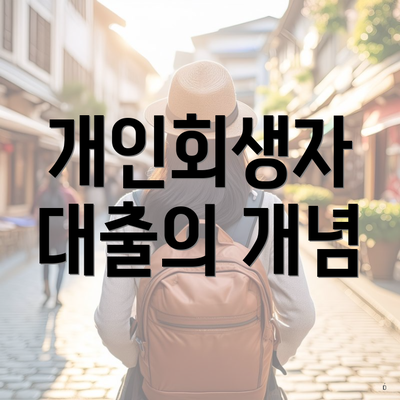 개인회생자 대출의 개념