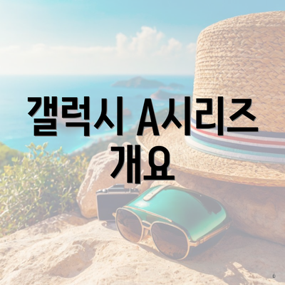 갤럭시 A시리즈 개요