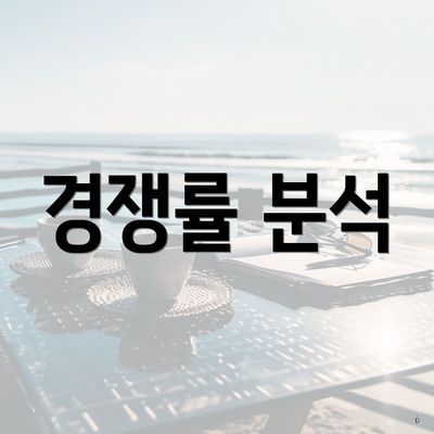 경쟁률 분석