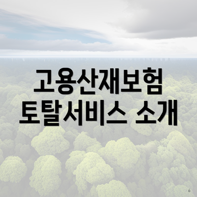 고용산재보험 토탈서비스 소개