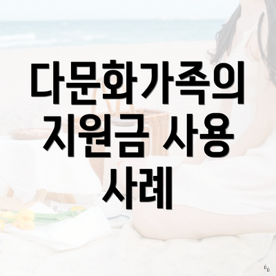다문화가족의 지원금 사용 사례