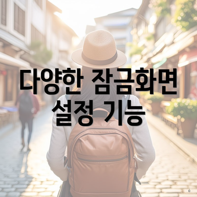 다양한 잠금화면 설정 기능
