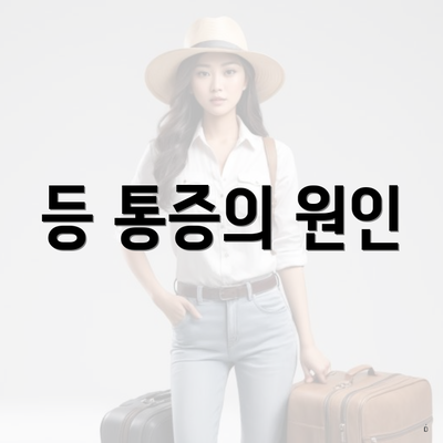 등 통증의 원인